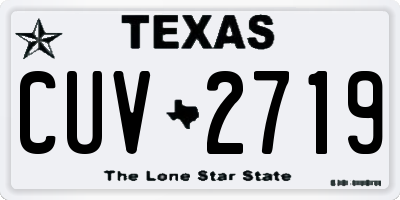 TX license plate CUV2719