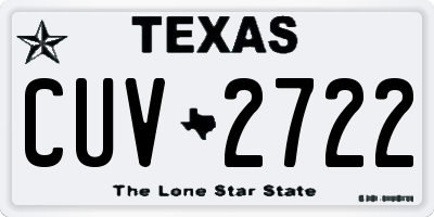 TX license plate CUV2722
