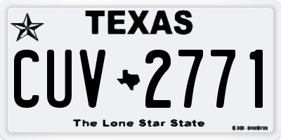 TX license plate CUV2771
