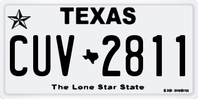 TX license plate CUV2811
