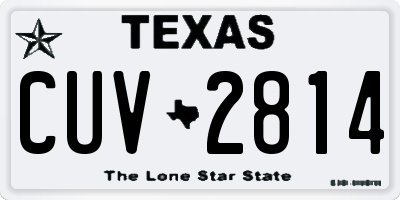 TX license plate CUV2814