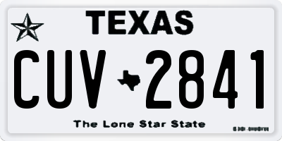 TX license plate CUV2841