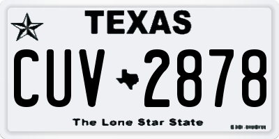 TX license plate CUV2878