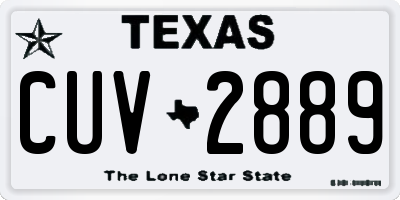 TX license plate CUV2889