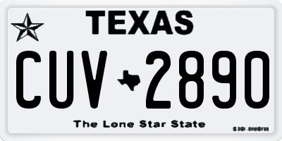 TX license plate CUV2890