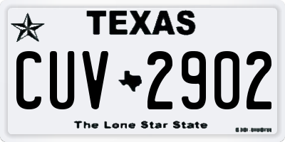 TX license plate CUV2902