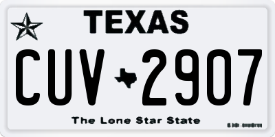 TX license plate CUV2907