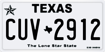 TX license plate CUV2912