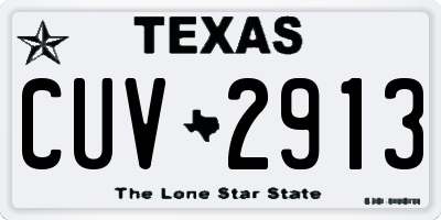 TX license plate CUV2913