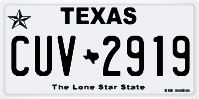 TX license plate CUV2919