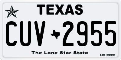 TX license plate CUV2955