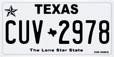 TX license plate CUV2978