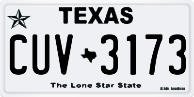 TX license plate CUV3173