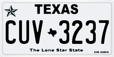 TX license plate CUV3237