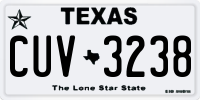 TX license plate CUV3238