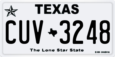 TX license plate CUV3248