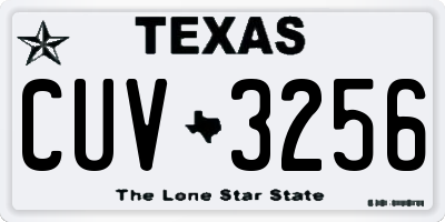 TX license plate CUV3256