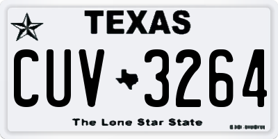 TX license plate CUV3264