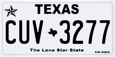 TX license plate CUV3277