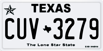 TX license plate CUV3279