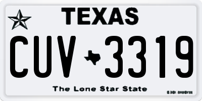 TX license plate CUV3319