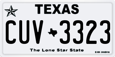 TX license plate CUV3323