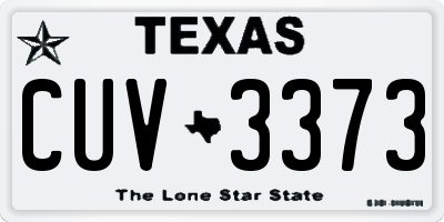 TX license plate CUV3373