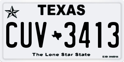 TX license plate CUV3413