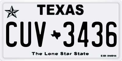 TX license plate CUV3436