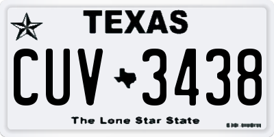 TX license plate CUV3438
