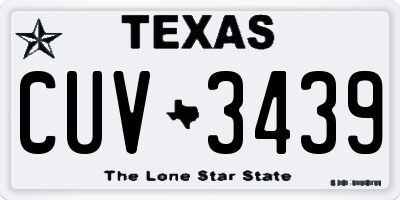TX license plate CUV3439