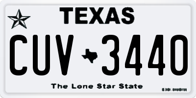 TX license plate CUV3440