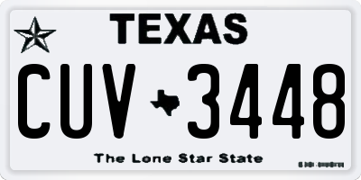 TX license plate CUV3448