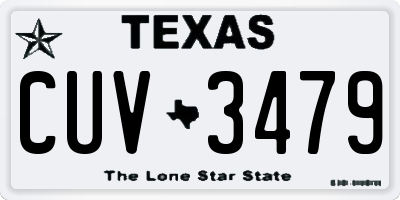 TX license plate CUV3479