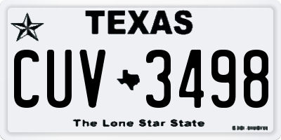 TX license plate CUV3498