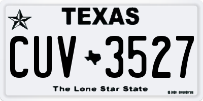 TX license plate CUV3527