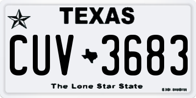 TX license plate CUV3683
