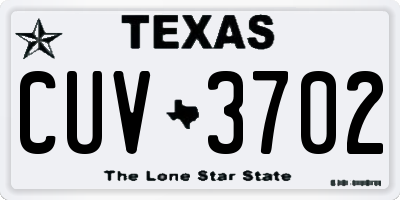 TX license plate CUV3702