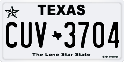 TX license plate CUV3704