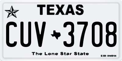 TX license plate CUV3708