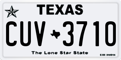 TX license plate CUV3710