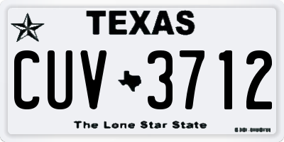 TX license plate CUV3712