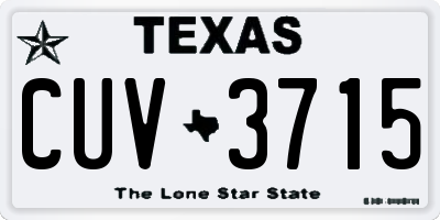 TX license plate CUV3715