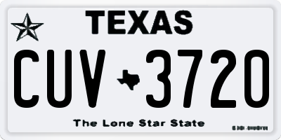 TX license plate CUV3720
