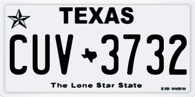 TX license plate CUV3732