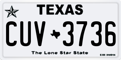 TX license plate CUV3736