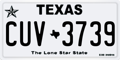 TX license plate CUV3739