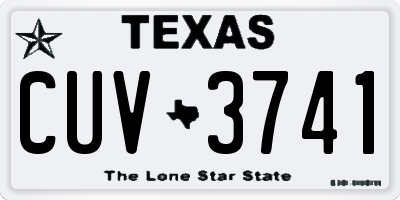 TX license plate CUV3741