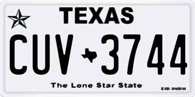 TX license plate CUV3744