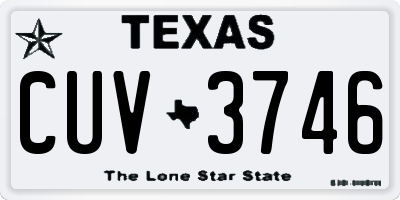 TX license plate CUV3746